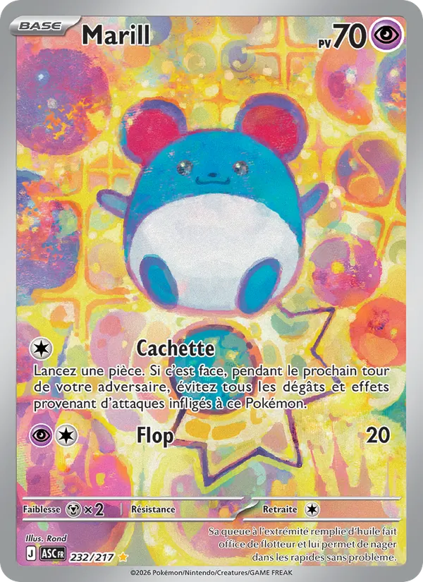 Carte Pokémon Marill de l'extension Héros Transcendants