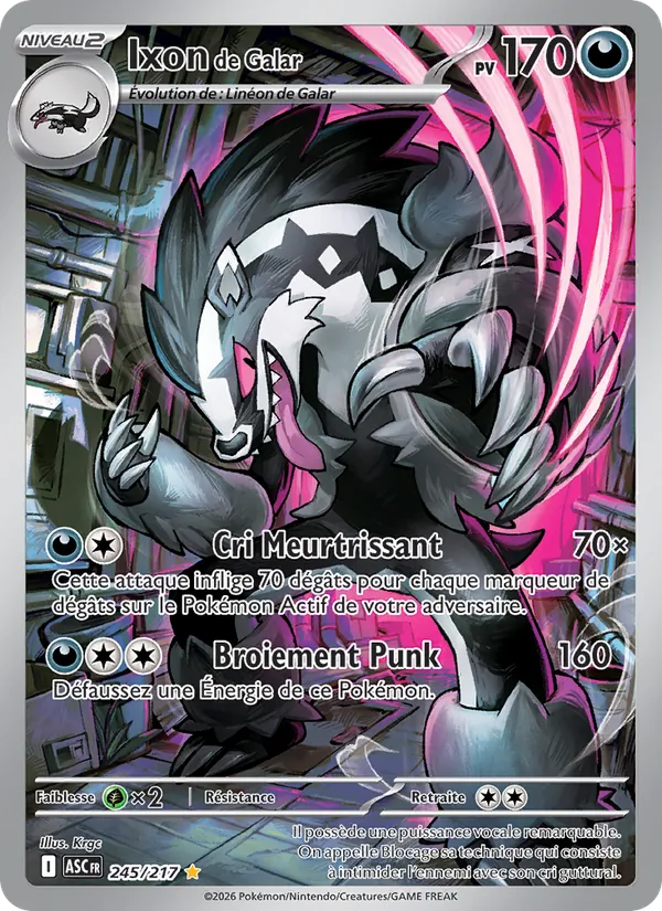 Carte Pokémon Ixon de Galar de l'extension Héros Transcendants