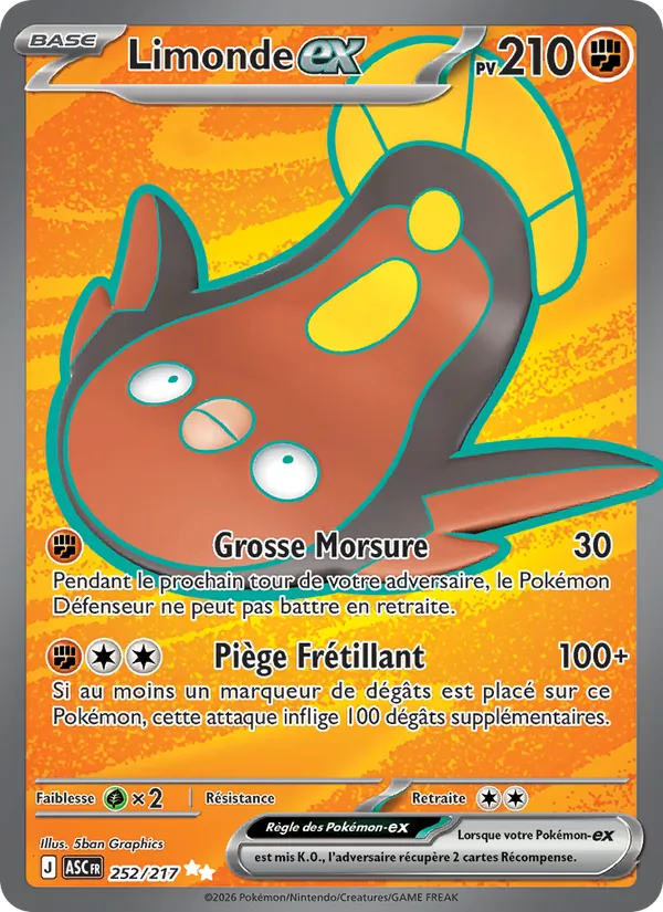 Carte Pokémon Limonde-ex de l'extension Héros Transcendants
