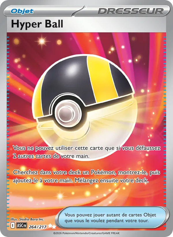 Carte Pokémon Hyper Ball de l'extension Héros Transcendants