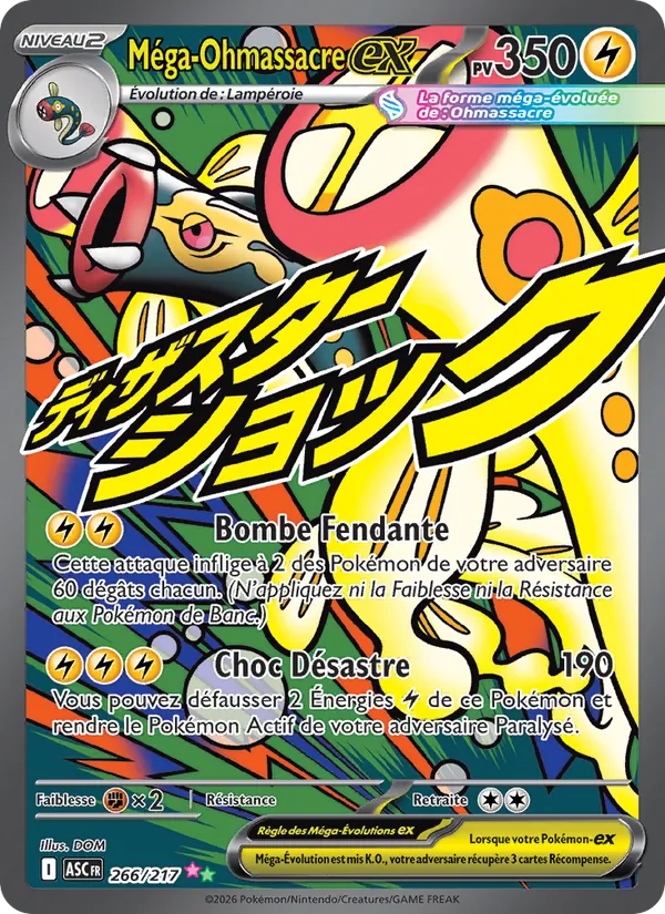 Carte Pokémon Méga-Ohmassacre-ex de l'extension Héros Transcendants