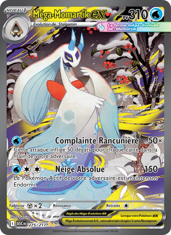 Carte Pokémon Méga-Momartik-ex de l'extension Héros Transcendants