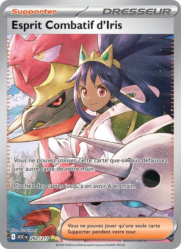 Carte Pokémon Esprit Combatif d'Iris de l'extension Héros Transcendants