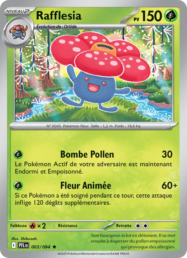 Carte Pokémon Rafflesia de l'extension Flammes Fantasmagoriques