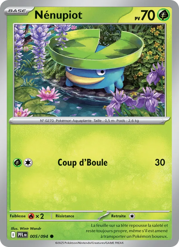 Carte Pokémon Nénupiot de l'extension Flammes Fantasmagoriques