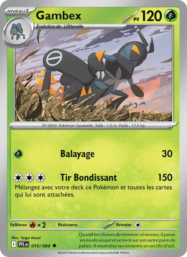 Carte Pokémon Gambex de l'extension Flammes Fantasmagoriques