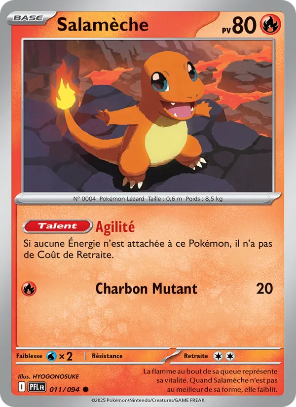 Carte Pokémon Salamèche de l'extension Flammes Fantasmagoriques