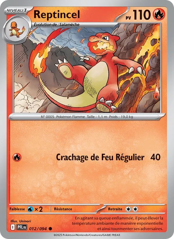 Carte Pokémon Reptincel de l'extension Flammes Fantasmagoriques