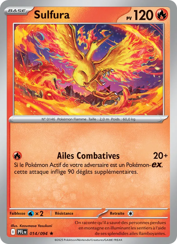 Carte Pokémon Sulfura de l'extension Flammes Fantasmagoriques