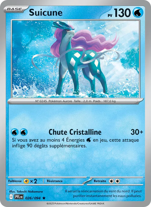 Carte Pokémon Suicune de l'extension Flammes Fantasmagoriques