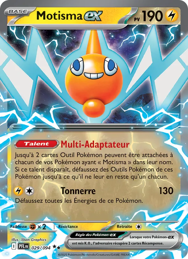 Carte Pokémon Motisma-ex de l'extension Flammes Fantasmagoriques