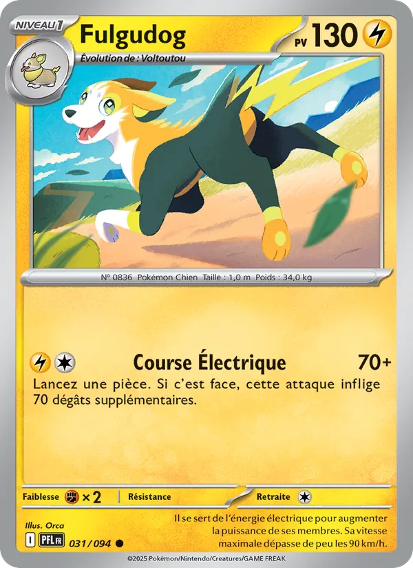 Carte Pokémon Fulgudog de l'extension Flammes Fantasmagoriques