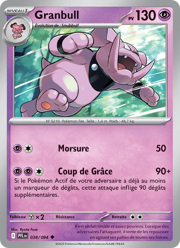 Carte Pokémon Granbull de l'extension Flammes Fantasmagoriques