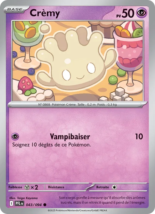 Carte Pokémon Crèmy de l'extension Flammes Fantasmagoriques