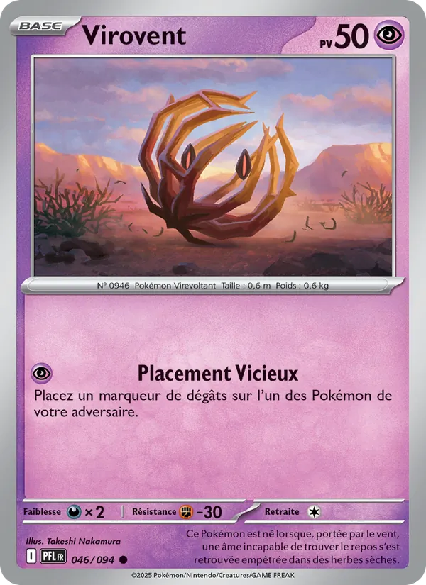 Carte Pokémon Virovent de l'extension Flammes Fantasmagoriques