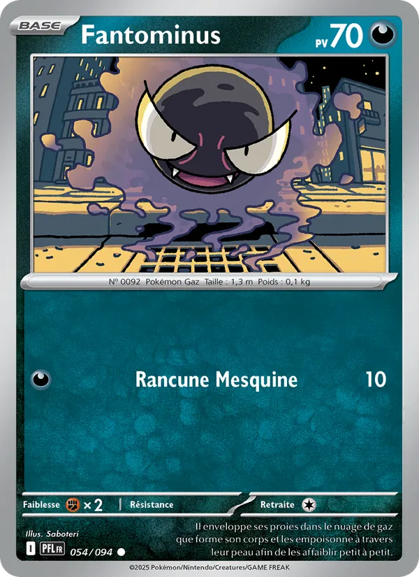 Carte Pokémon Fantominus de l'extension Flammes Fantasmagoriques