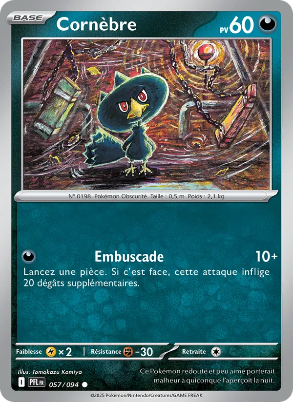 Carte Pokémon Cornèbre de l'extension Flammes Fantasmagoriques