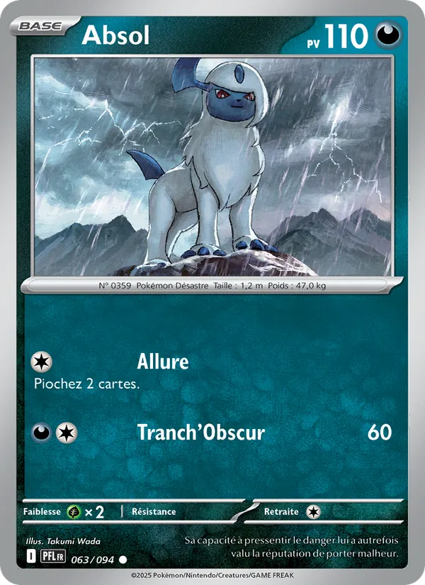 Carte Pokémon Absol de l'extension Flammes Fantasmagoriques