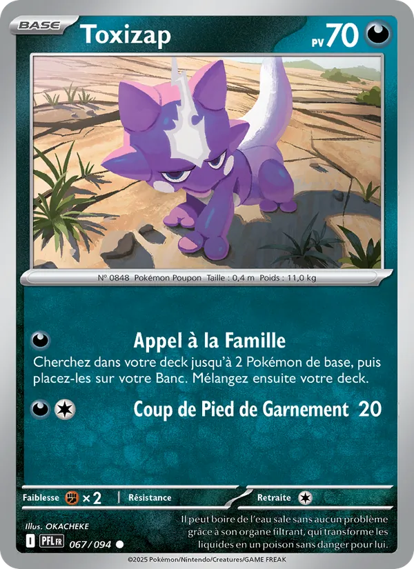 Carte Pokémon Toxizap de l'extension Flammes Fantasmagoriques