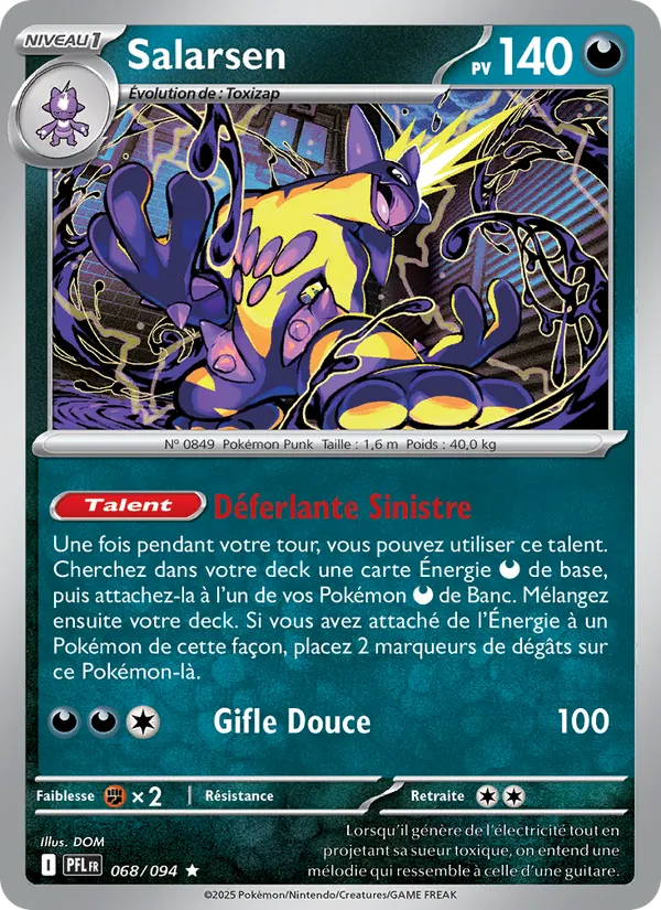 Carte Pokémon Salarsen de l'extension Flammes Fantasmagoriques