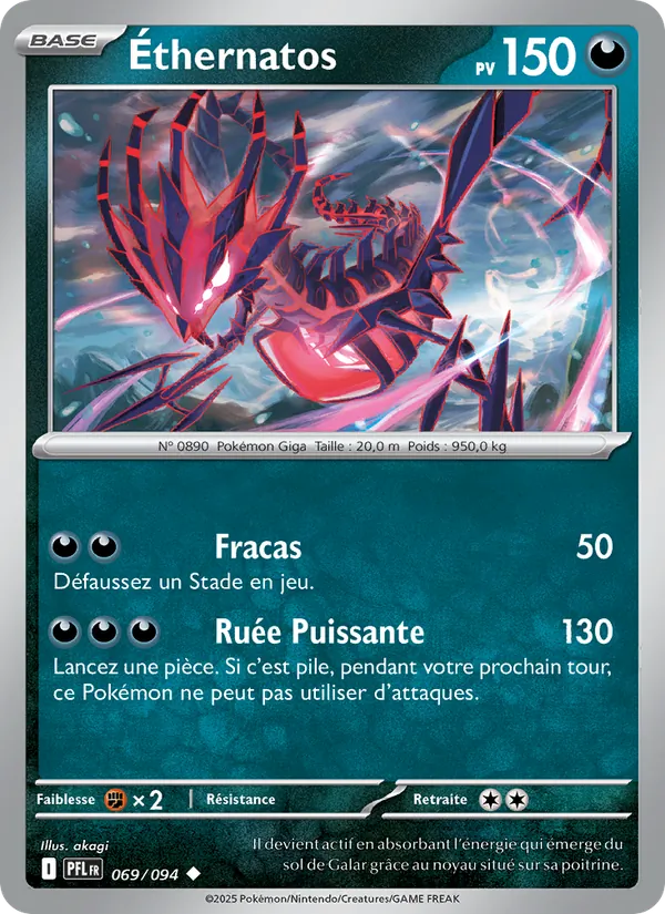 Carte Pokémon Éthernatos de l'extension Flammes Fantasmagoriques