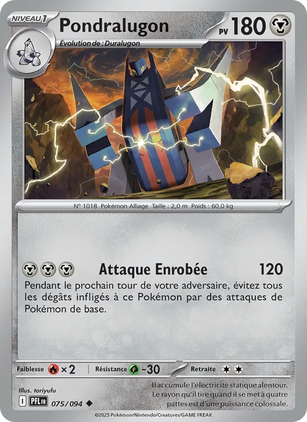 Carte Pokémon Pondralugon de l'extension Flammes Fantasmagoriques