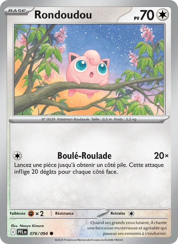 Carte Pokémon Rondoudou de l'extension Flammes Fantasmagoriques
