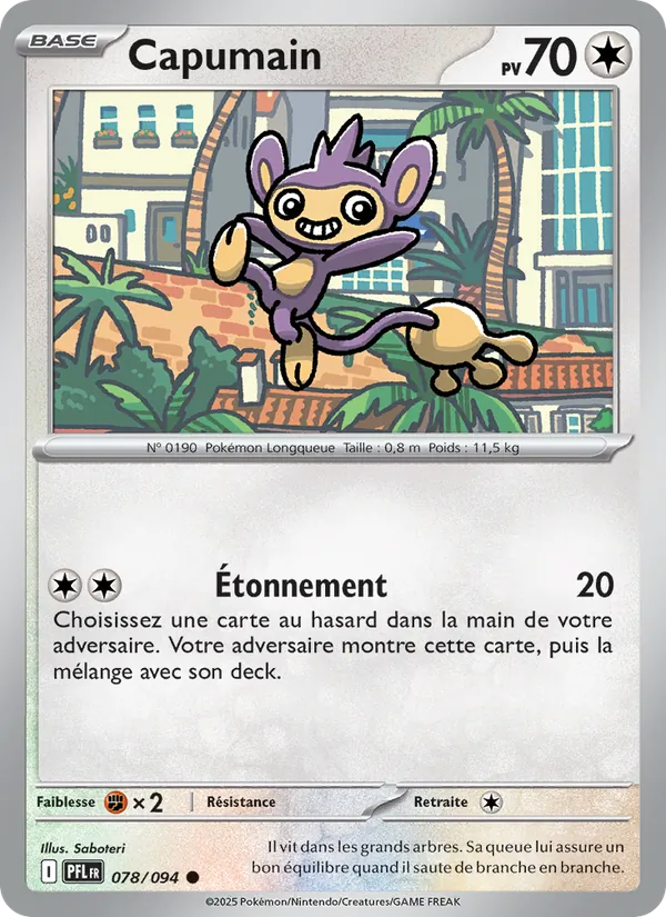 Carte Pokémon Capumain de l'extension Flammes Fantasmagoriques
