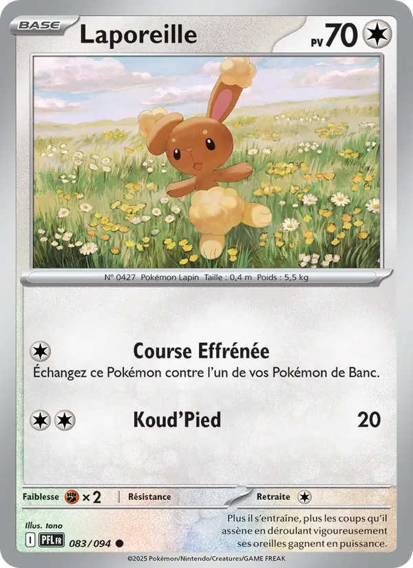 Carte Pokémon Laporeille de l'extension Flammes Fantasmagoriques