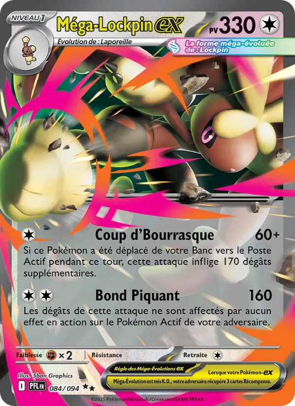 Carte Pokémon Méga-Lockpin-ex de l'extension Flammes Fantasmagoriques