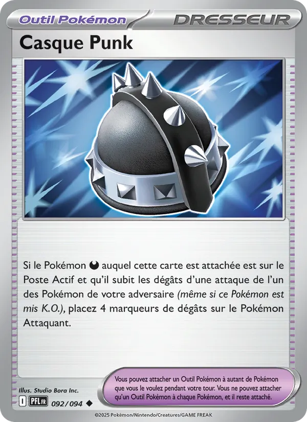 Carte Pokémon Casque Punk de l'extension Flammes Fantasmagoriques
