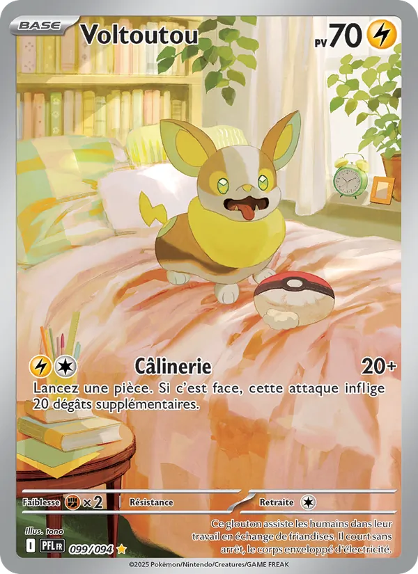 Carte Pokémon Voltoutou de l'extension Flammes Fantasmagoriques