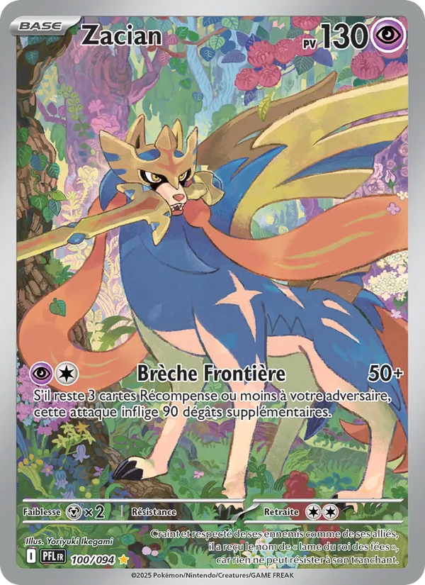 Carte Pokémon Zacian de l'extension Flammes Fantasmagoriques