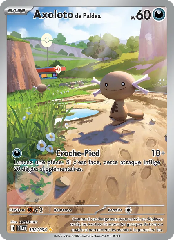 Carte Pokémon Axoloto de Paldea de l'extension Flammes Fantasmagoriques