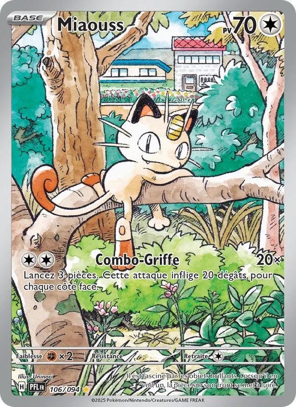 Carte Pokémon Miaouss de l'extension Flammes Fantasmagoriques