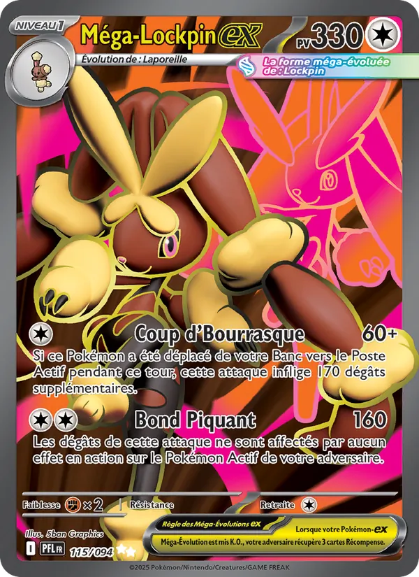 Carte Pokémon Méga-Lockpin-ex de l'extension Flammes Fantasmagoriques