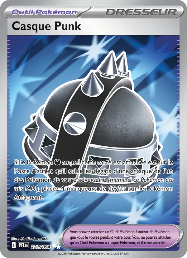 Carte Pokémon Casque Punk de l'extension Flammes Fantasmagoriques