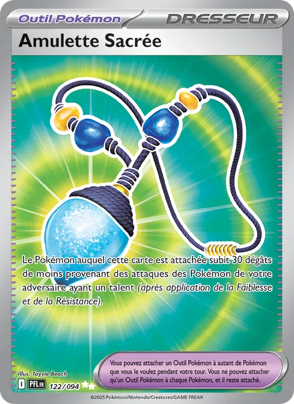 Carte Pokémon Amulette Sacrée de l'extension Flammes Fantasmagoriques