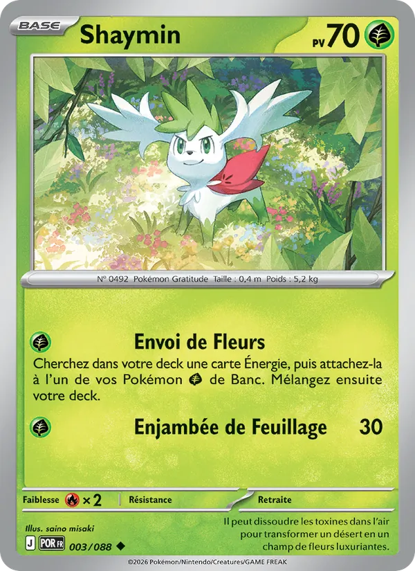 Carte Pokémon Shaymin de l'extension Équilibre Parfait