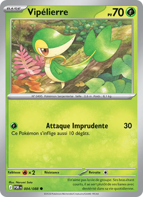 Carte Pokémon Vipélierre de l'extension Équilibre Parfait