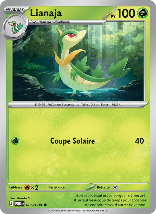 Carte Pokémon Lianaja de l'extension Équilibre Parfait
