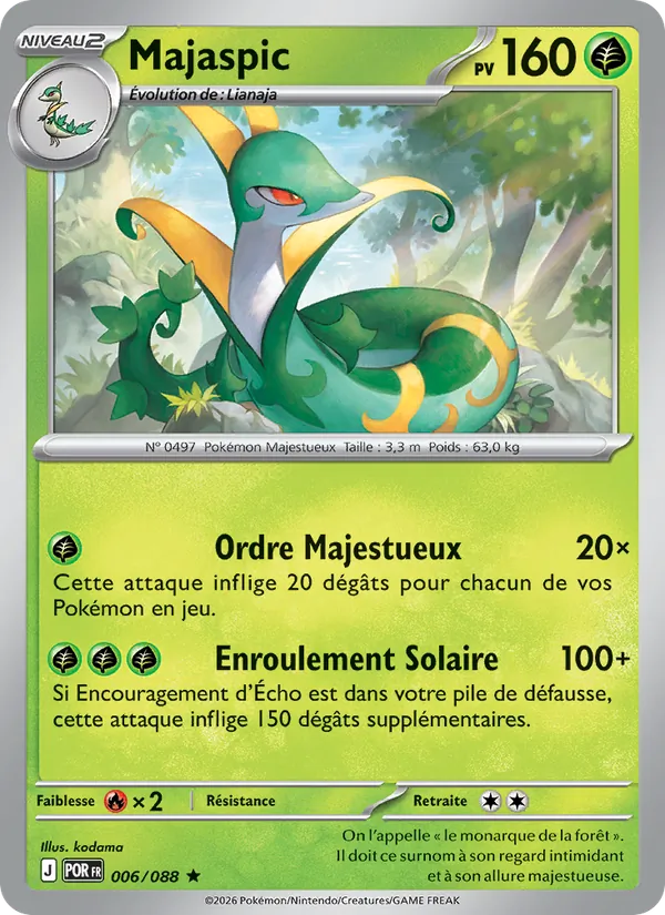 Carte Pokémon Majaspic de l'extension Équilibre Parfait
