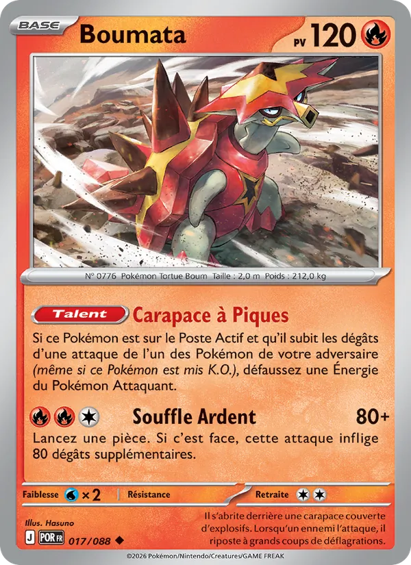 Carte Pokémon Boumata de l'extension Équilibre Parfait