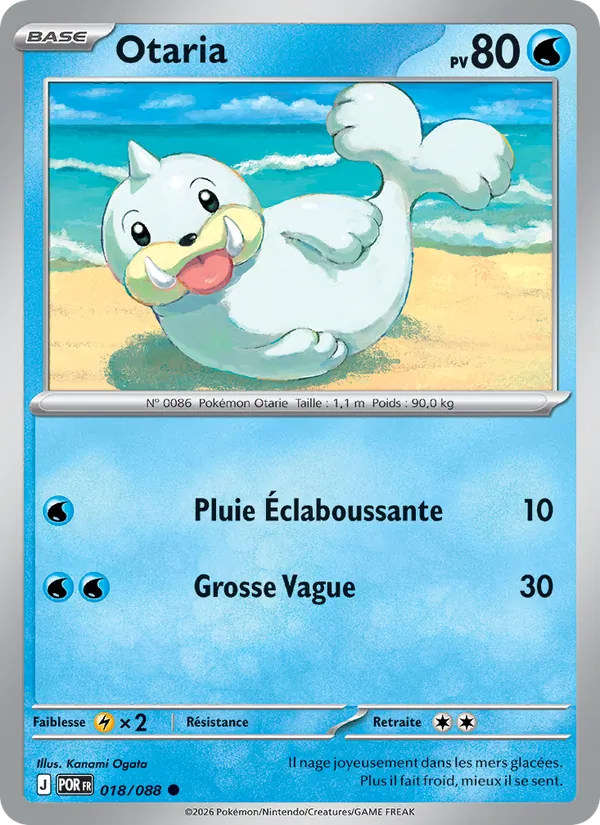 Carte Pokémon Otaria de l'extension Équilibre Parfait