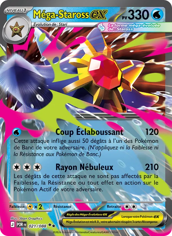 Carte Pokémon Méga-Staross-ex de l'extension Équilibre Parfait