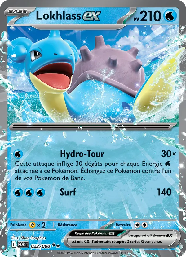 Carte Pokémon Lokhlass-ex de l'extension Équilibre Parfait