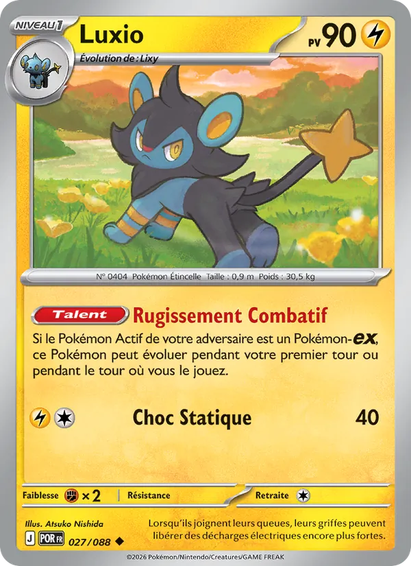 Carte Pokémon Luxio de l'extension Équilibre Parfait