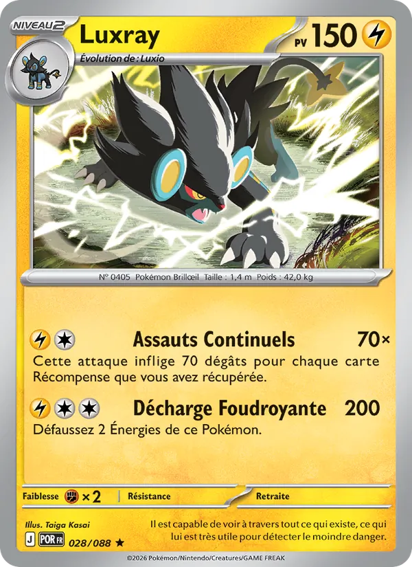 Carte Pokémon Luxray de l'extension Équilibre Parfait