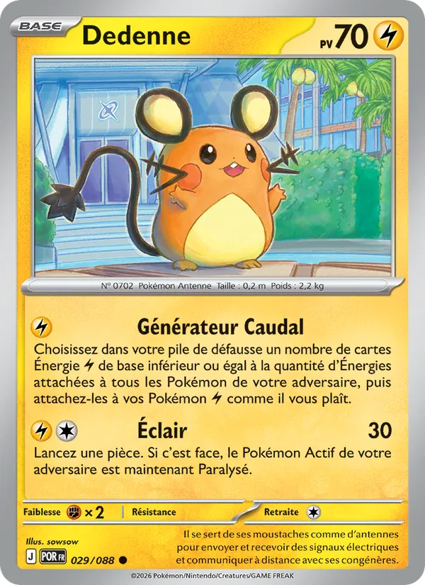 Carte Pokémon Dedenne de l'extension Équilibre Parfait