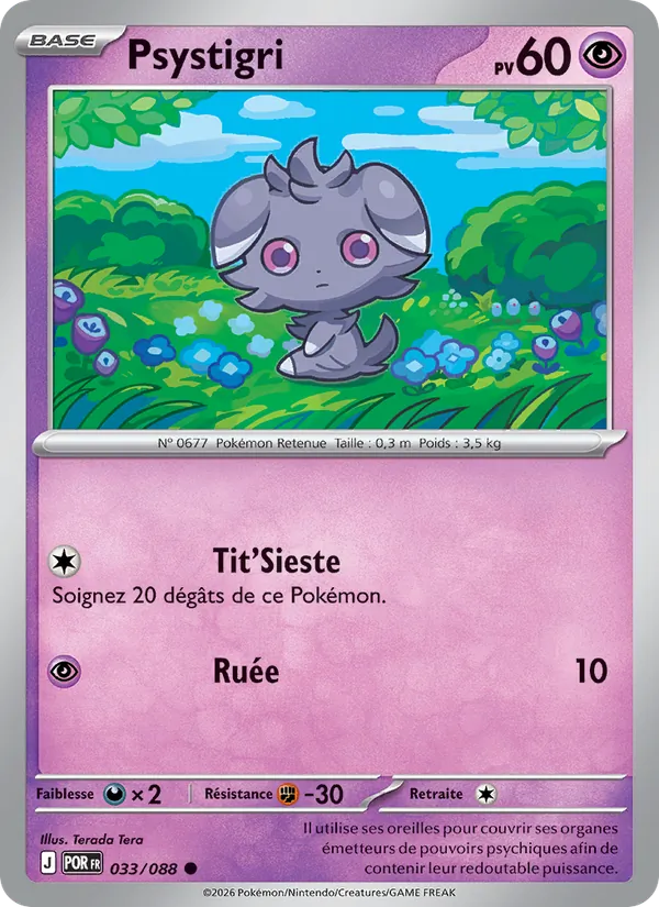 Carte Pokémon Psystigri de l'extension Équilibre Parfait